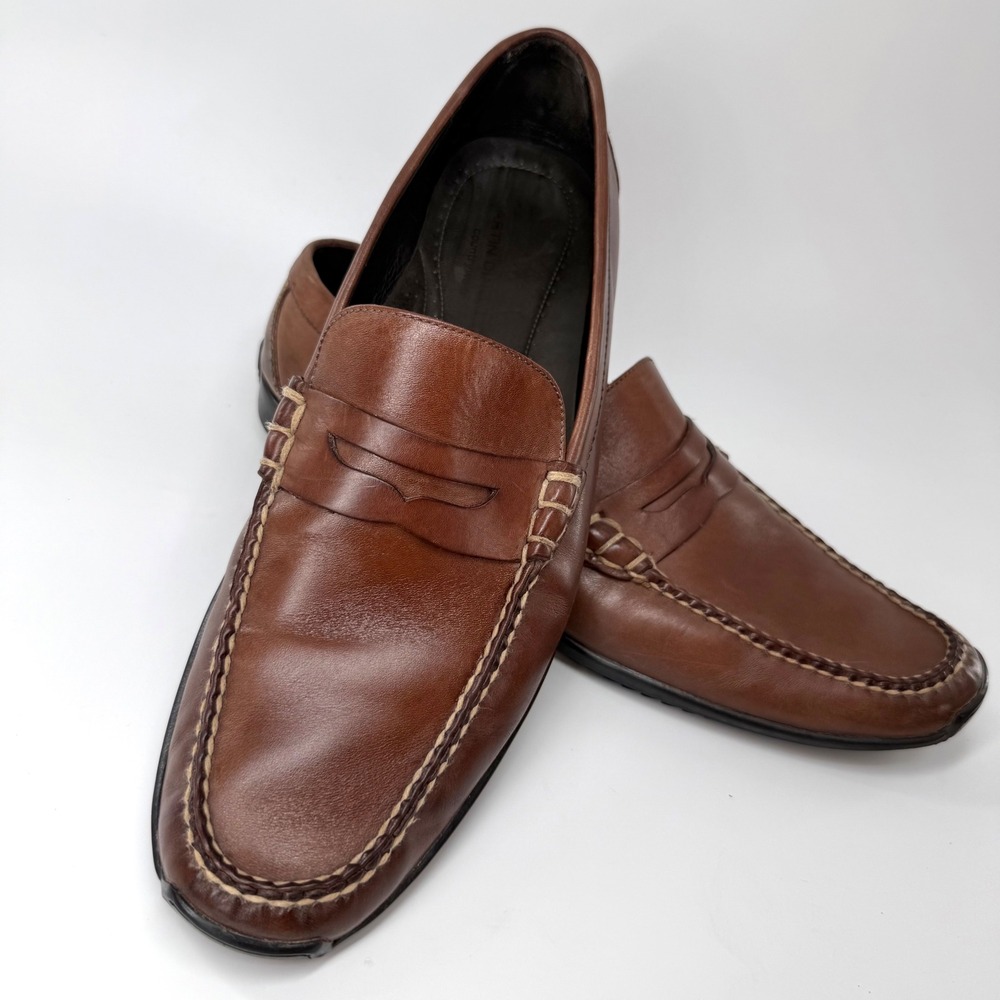 Martin Dingman Penny Loafer Mens 12 M Brown Excellent Leather Driving Brazil